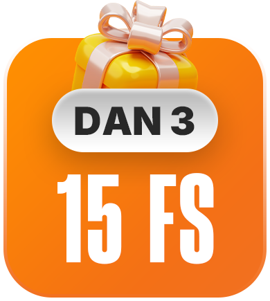 Dan 3 – 15 free spinova